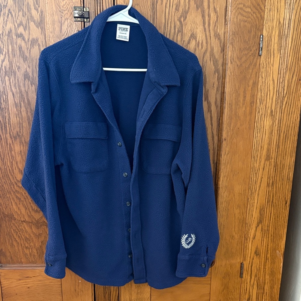 PINK Victoria's Secret Navy Fleece Shirt
